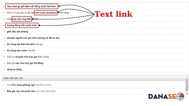 Sử dụng textlink như thế nào cho hiệu quả trong SEO