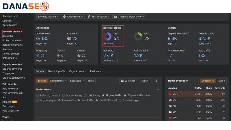 Dùng Ahrefs để thu thập dữ liệu backlink