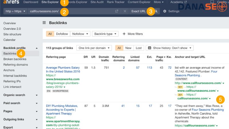 Dùng Ahrefs để tìm backlink đối thủ