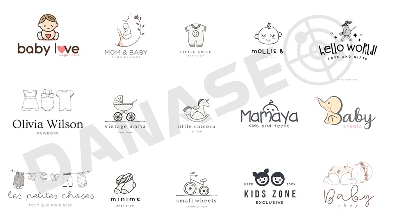 Mẫu logo shop mẹ và bé