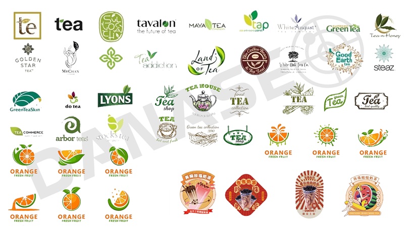 Mẫu thiết kế logo trà sữa theo phong cách trà trái cây healthy