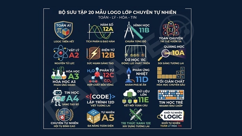 [2026] Thiết kế Logo lớp học độc chất: 50+ mẫu & mẹo DIY từ Pro