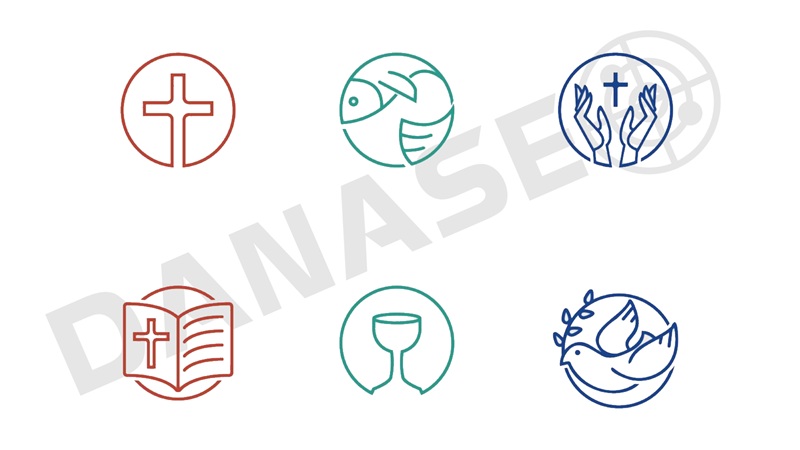 Ý nghĩa các biểu tượng và màu sắc trong thiết kế logo Công giáo