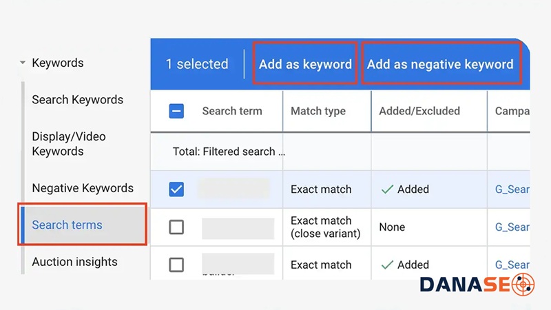 Bắt đầu từ Search Terms, không phải Keywords